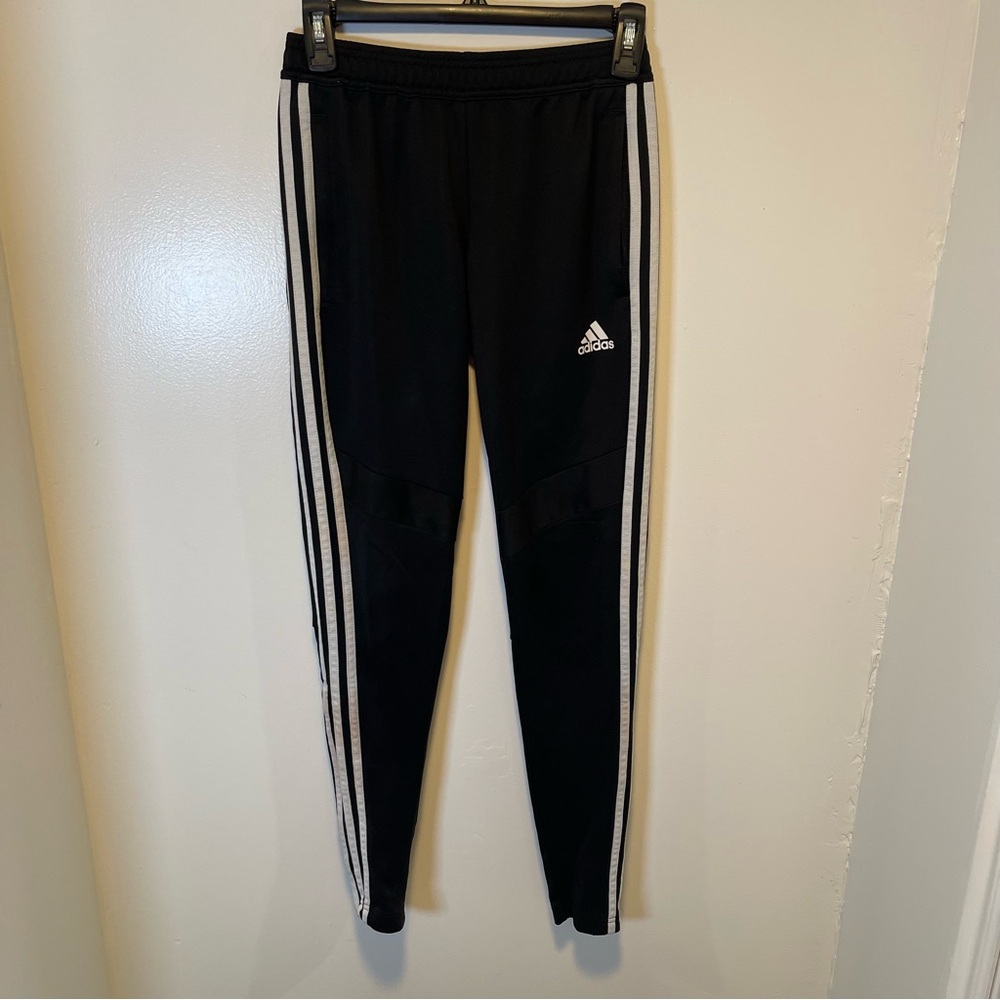 Adidas sweatpants‎ jogger black and white pants women's size XS